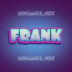frank in Phat Purple style - 3D name wallpaper