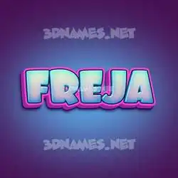 freja in Phat Purple style - 3D name wallpaper