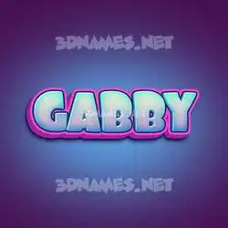 gabby in Phat Purple style - 3D name wallpaper