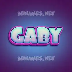 gaby in Phat Purple style - 3D name wallpaper