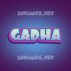 gadha in Phat Purple style - 3D name wallpaper