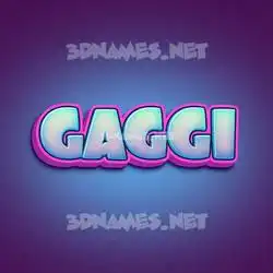 gaggi in Phat Purple style - 3D name wallpaper