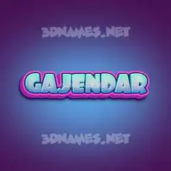 gajendar in Phat Purple style - 3D name wallpaper