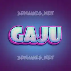 gaju in Phat Purple style - 3D name wallpaper