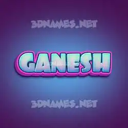 ganesh in Phat Purple style - 3D name wallpaper