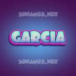 garcia in Phat Purple style - 3D name wallpaper