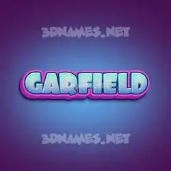 garfield in Phat Purple style - 3D name wallpaper