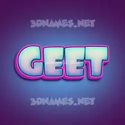 geet in Phat Purple style - 3D name wallpaper