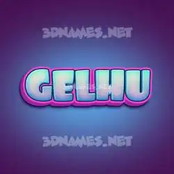 gelhu in Phat Purple style - 3D name wallpaper