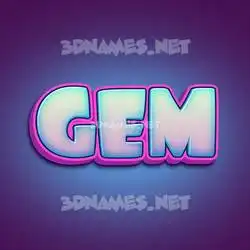 gem in Phat Purple style - 3D name wallpaper