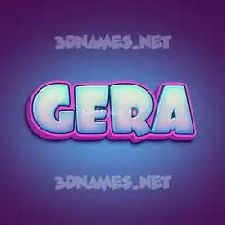 gera in Phat Purple style - 3D name wallpaper