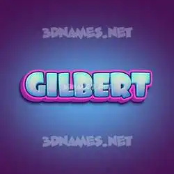 gilbert in Phat Purple style - 3D name wallpaper