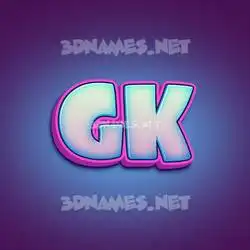 gk in Phat Purple style - 3D name wallpaper
