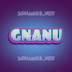 gnanu in Phat Purple style - 3D name wallpaper