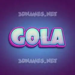 gola in Phat Purple style - 3D name wallpaper