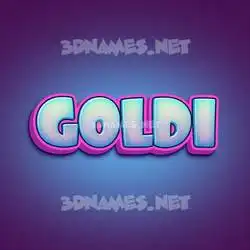 goldi in Phat Purple style - 3D name wallpaper