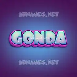 gonda in Phat Purple style - 3D name wallpaper