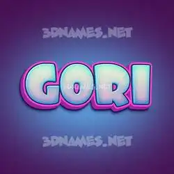 gori in Phat Purple style - 3D name wallpaper