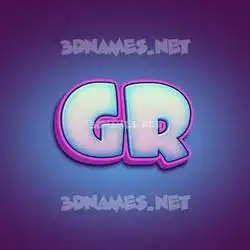 gr in Phat Purple style - 3D name wallpaper