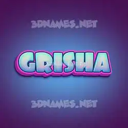 grisha in Phat Purple style - 3D name wallpaper