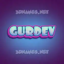 gurdev in Phat Purple style - 3D name wallpaper