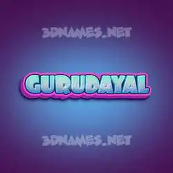 gurudayal in Phat Purple style - 3D name wallpaper