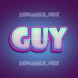 guy in Phat Purple style - 3D name wallpaper