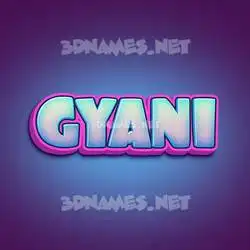 gyani in Phat Purple style - 3D name wallpaper