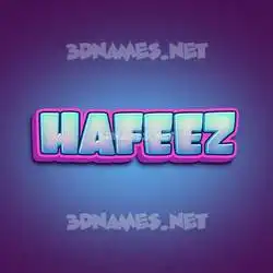 hafeez in Phat Purple style - 3D name wallpaper