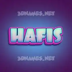 hafis in Phat Purple style - 3D name wallpaper