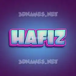 hafiz in Phat Purple style - 3D name wallpaper