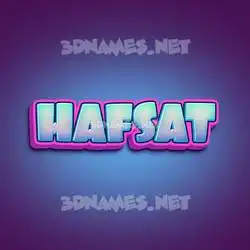 hafsat in Phat Purple style - 3D name wallpaper