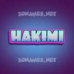 hakimi in Phat Purple style - 3D name wallpaper