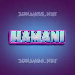 hamani in Phat Purple style - 3D name wallpaper