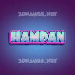 hamdan in Phat Purple style - 3D name wallpaper