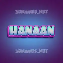hanaan in Phat Purple style - 3D name wallpaper