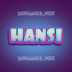 hansi in Phat Purple style - 3D name wallpaper