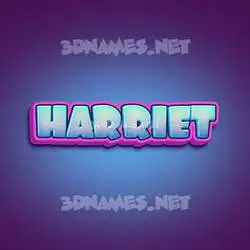 harriet in Phat Purple style - 3D name wallpaper
