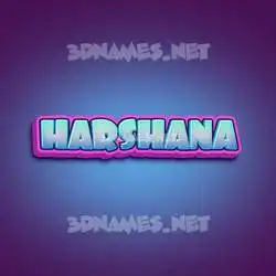 harshana in Phat Purple style - 3D name wallpaper