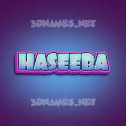haseeba in Phat Purple style - 3D name wallpaper