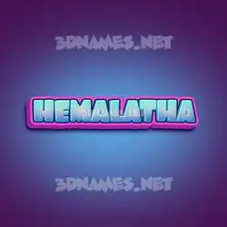 hemalatha in Phat Purple style - 3D name wallpaper