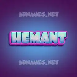 hemant in Phat Purple style - 3D name wallpaper