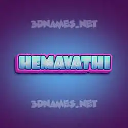 hemavathi in Phat Purple style - 3D name wallpaper