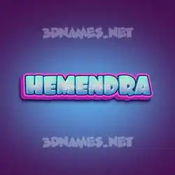 hemendra in Phat Purple style - 3D name wallpaper