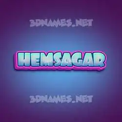 hemsagar in Phat Purple style - 3D name wallpaper