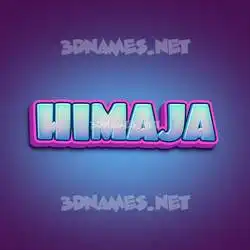 himaja in Phat Purple style - 3D name wallpaper