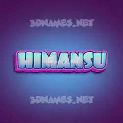himansu in Phat Purple style - 3D name wallpaper