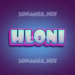 hloni in Phat Purple style - 3D name wallpaper