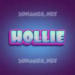 hollie in Phat Purple style - 3D name wallpaper