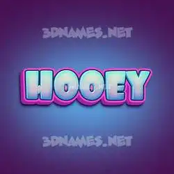 hooey in Phat Purple style - 3D name wallpaper